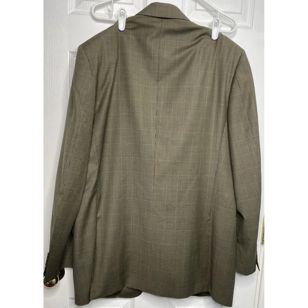 Canali Holt Renfrew Brown Tan 100% Wool Blazer Suit Jacket Size‎ 54 (44 US)